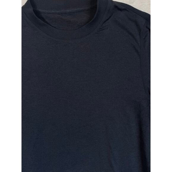 Vuori Men's Ponto Performance Crew Long Sleeve Shirt Navy Heather Small - Picture 3 of 4